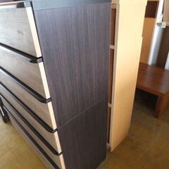 ◆木製6段チェスト◆メーカー不明　タンス　収納　家具　USED