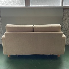 値下げ　無印良品　2人掛けソファ　 スリムアーム2シーター　ソファ　ベージュの画像