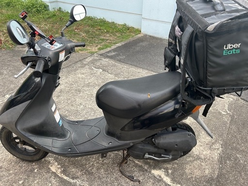 決まりました！　春から副業などでフードデリバリーしたい方必見！　フィックスキャッチ+デリバリーバッグ付き　原付dio 2スト 黒色 決まりました！ 春から副業などでフードデリバリーしたい方必見