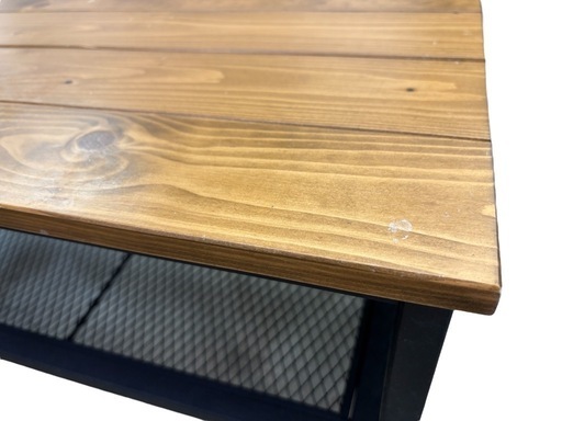 NO.2337 センターテーブル 幅90cm 木製天板 ローテーブル 机 家具 中古