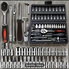 46個のソケットレンチセットの画像