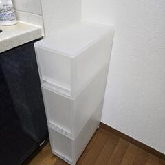 無印良品 ポリプロピレンストッカー3段、キャスター付