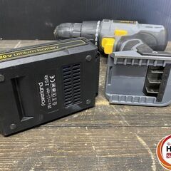 【引き取り限定】【中古品】パワーランド Powerland D023 コードレスドリル 10mm 0-350/0-1,300r/min バッテリ(20V/2.0Ah)×2・充電器・ケース付の画像
