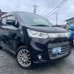 H25年式 MH34S スズキ ワゴンRスティングレーターボ★総額17.8万円★車検付き 機関良好！パドルシフト スマキー アイドリングストップ 修復歴なし♪お買い得です！の画像