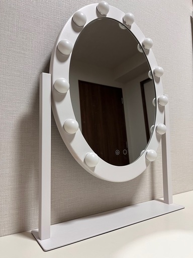 Francfranc フッツェ ハリウッドミラー ラウンド L ホワイト