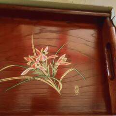 新品未使用 高級手作り 木製漆器 お盆とお皿 まとめ売り お得の画像