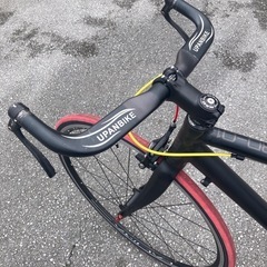 【取り引き中】ブルホーン　シングルスピード　クロスバイク　おまけ付きの画像