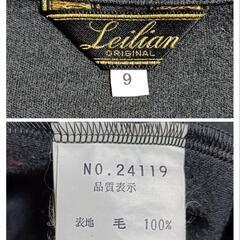 Leilian レリアン 美品 上質なウールトップス シックなダークグレー 9 レディースの画像