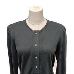 Leilian レリアン 美品 上質なウールトップス シックなダークグレー 9 レディースの画像