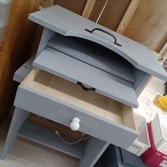 *お値段見直しました★ジモティ割あり★  作業台 ブルー W60×D42×H90.5 クリーニング済み TC7975の画像
