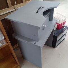 *お値段見直しました★ジモティ割あり★  作業台 ブルー W60×D42×H90.5 クリーニング済み TC7975の画像