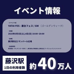 出店枠の拡大‼︎応募期限までわずか！藤沢駅フェス 残り枠数わずか - 藤沢市