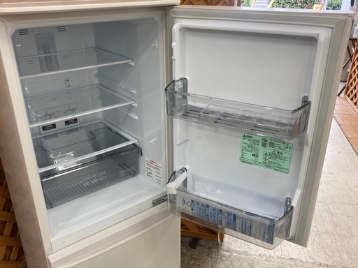 【愛品館江戸川店】保証充実 三菱 2022年製 146L　2ドア冷凍冷蔵庫 MR-P15G-W