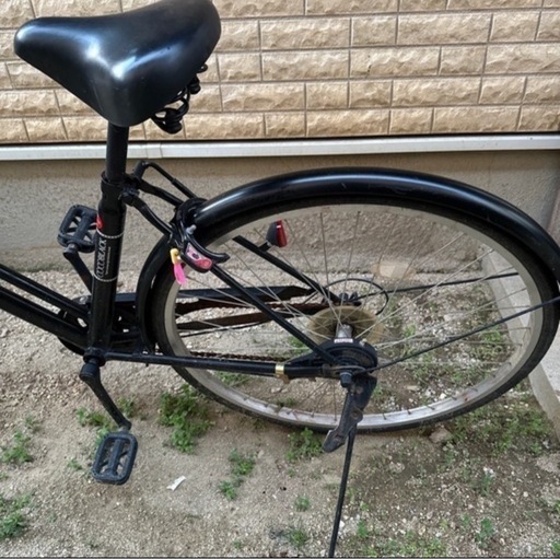 26インチ自転車　黒　ママチャリ