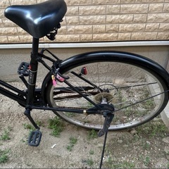 26インチ自転車 黒 ママチャリ