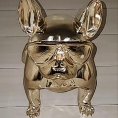 金箔金運フレンチブルドッグ置物