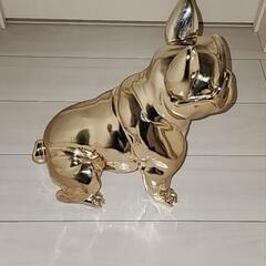 金箔金運フレンチブルドッグ置物の画像