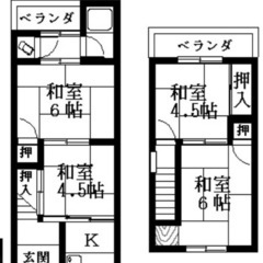 🤠🐶😺賃貸テラス 大阪市東淀川区大桐２丁目１１－４　大阪メトロ今里筋線「だいどう豊里」駅　2階建4K の画像