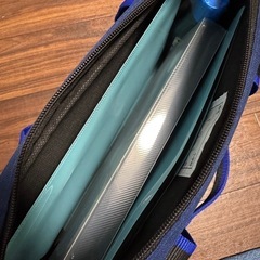 未使用　あかしや 書道バッグ 2ウェイトート　ブルーの画像
