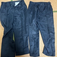 作業ズボン スラックス 2着セット ネイビー