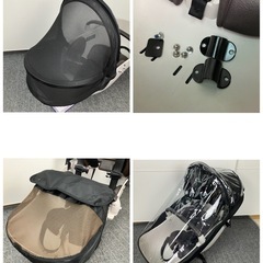 パナソニック ギュットクルーム 純正 フロントチャイルドシート レインカバーなど付属の画像