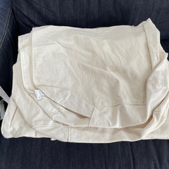 【おまけ付き】無印良品ソファ　2.5シーター　デニム生地　ホワイトのカバーをおまけでお付けしますの画像