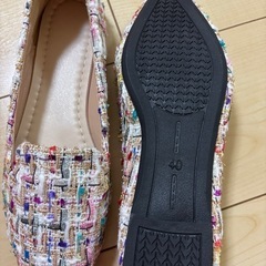 カジュアルフラットローファー　トゥ　サイズ40の画像
