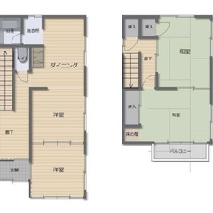 🤠賃貸戸建 岸和田市春木大国町２－１３　南海本線「春木」駅　2階建4DK   - 賃貸（マンション/一戸建て）