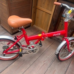 超可愛い非売品のコカコーラの折りたたみ自転車😍の画像
