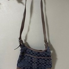COACH ネイビー　ショルダーバッグの画像