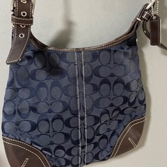 COACH ネイビー　ショルダーバッグの画像