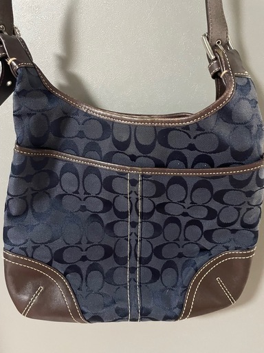 COACH ネイビー　ショルダーバッグ