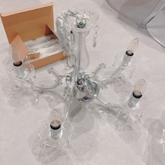 クリアシャンデリア＋替え電球の画像