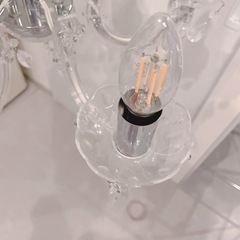 クリアシャンデリア＋替え電球の画像