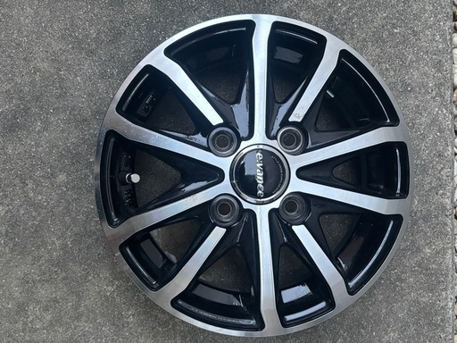 美品１２インチアルミホイール４枚セット　12-3.50  　インセット４4