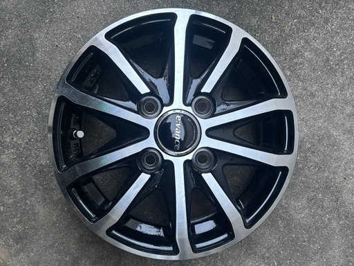 美品１２インチアルミホイール４枚セット　12-3.50  　インセット４4