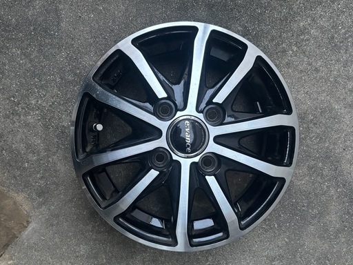 美品１２インチアルミホイール４枚セット　12-3.50  　インセット４4