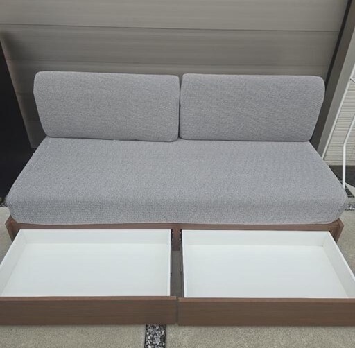 最終値下げ】美品 ニトリ ソファベッド 美品】ニトリ グレー ソファ