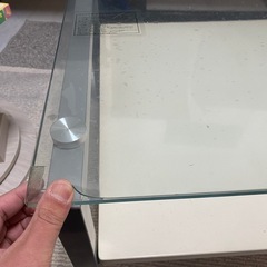 ガラステーブル　美品　※埃は被ってますが使用頻度は少ない為程度(良)　の画像