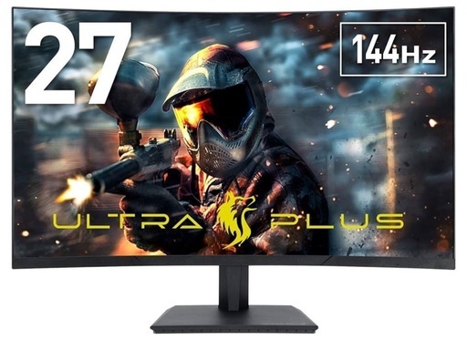 【本日まで】プリンストン ULTRA PLUS ゲーミングモニター 曲面ディスプレイ 27型ワイド (フルHD/144Hz/FreeSync/DisplayPort/VESA) PTFGFA-27C