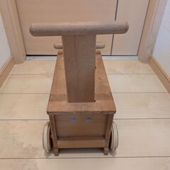 【0円・引き取り限定】森のパズルバス（木製バス）＆ブナの木の無塗装つみき 40ピース セットの画像