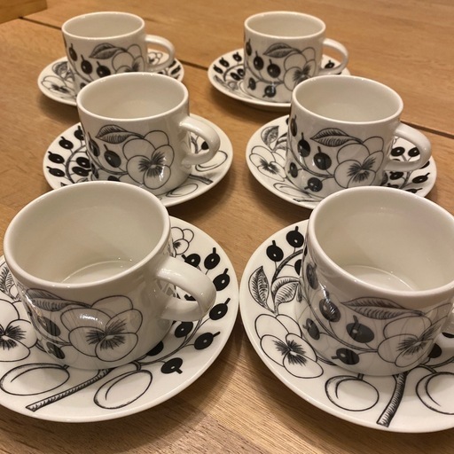 arabia アラビア 旧ロゴ ブラック パラティッシ 23cm ボウル 王冠 希少