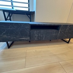 幅150cm］ 大理石調 国産 完成品 テレビ台 ロータイプ *GOD-TG