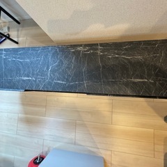 無料！定価39,800円　大理石調　テレビボード　幅175cm 国産　完成品の画像