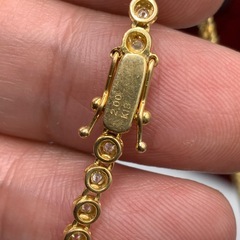 K18 テニスネックレス　ダイヤ　2ct 16.8g 約44.5cmの画像