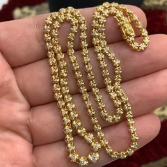 K18 テニスネックレス　ダイヤ　2ct 16.8g 約44.5cmの画像