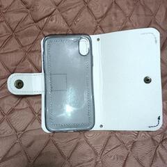 ◆新品未使用ハンドメイドアイフォン2018用手帳型ケースブラックホワイトの画像