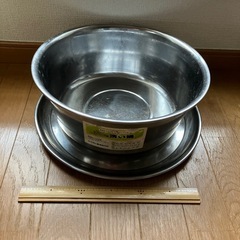 洗い桶　18クローム　蓋付き