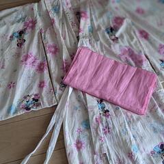 子供浴衣　ゆかた　ディズニー　ミニー　130