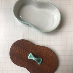 爪楊枝入れ　宝石入れ　陶器　瀬戸物　昭和当時物　美術品　コレクションの画像